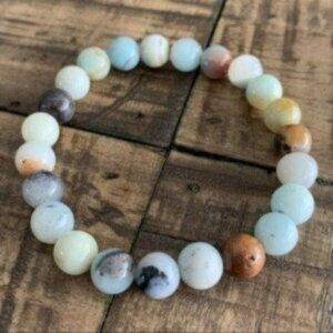 8mm Mixed Amazonite Chakra Stretch Bracelet